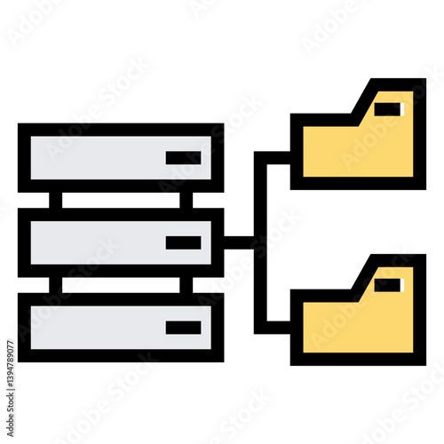 distributed file system vector icon