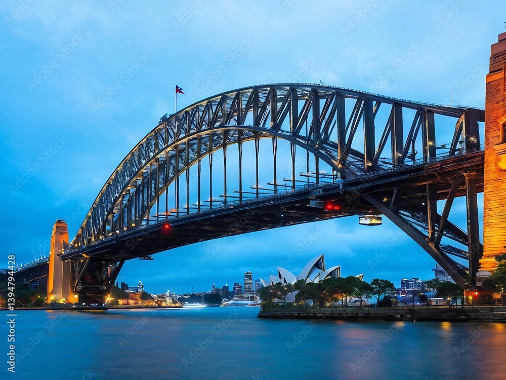 Obraz premium Sydney Harbour Bridge Under Twilight