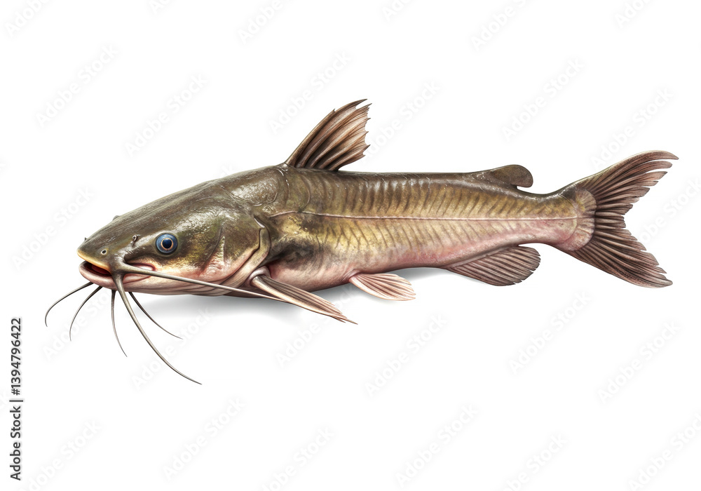 Obraz premium Catfish on a white background