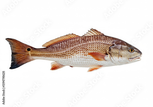 Redfish on a white background