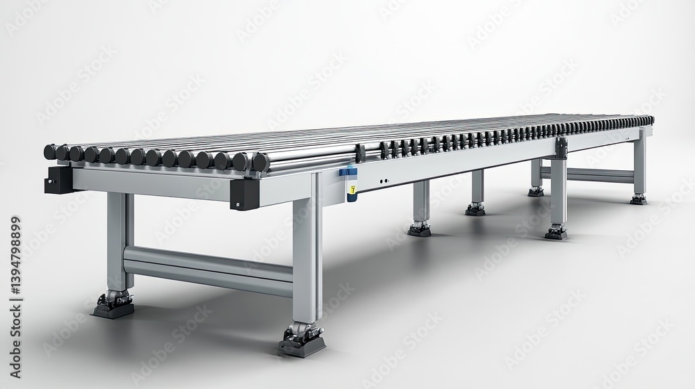 Efficient Conveyor Belt System in a Spacious Industrial Warehouse – A Showcase of Modern Material Handling and Automation in Manufacturing