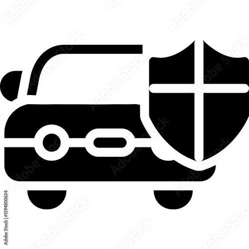 Car with a paint sealant Glyph Icon
