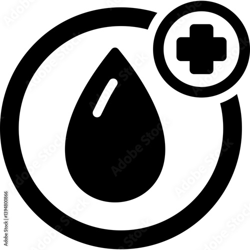 Blood Drop Glyph Icon