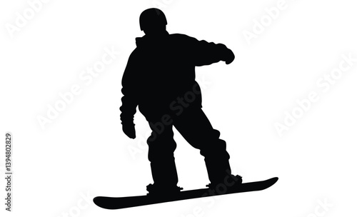 Snowboard winter sport icon silhouette, Snowboard Silhouette vector illustration 