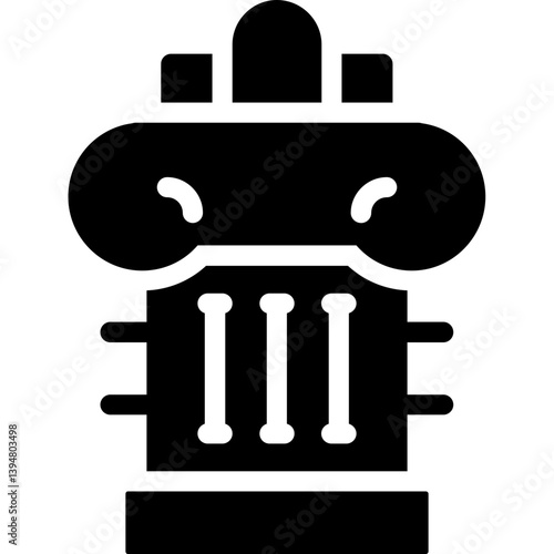 Column Capital Glyph Icon