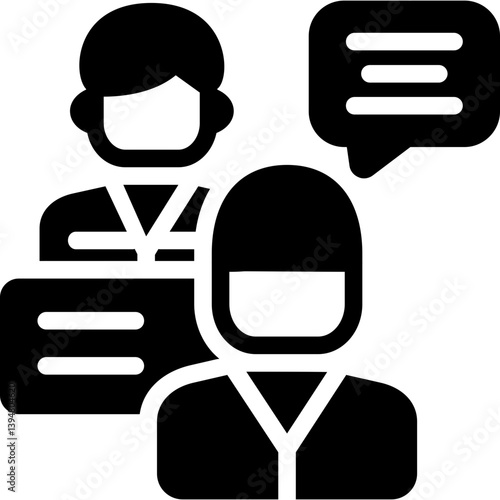 Interview Glyph Icon