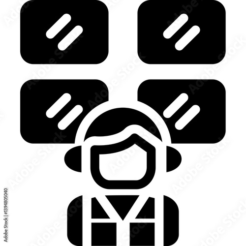 Newsroom Glyph Icon