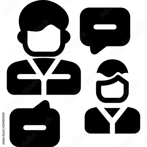 Press Conference Glyph Icon