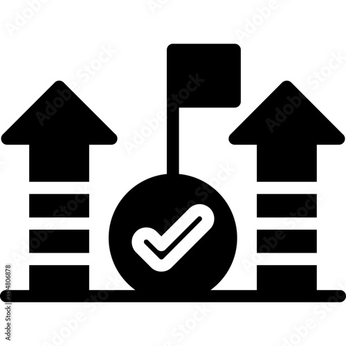 Professional Growth Glyph Icon