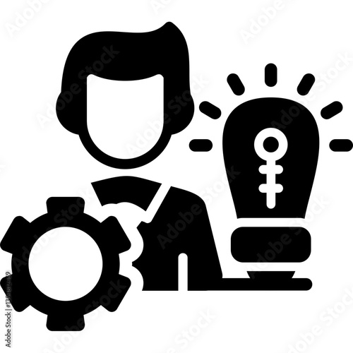 Entrepreneur Glyph Icon