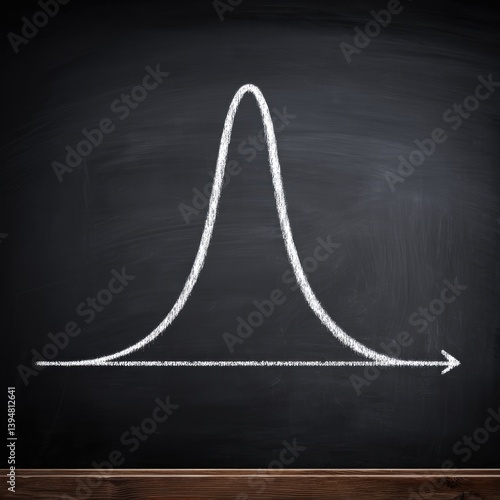 Wallpaper Mural Bell curve drawn on a chalkboard Torontodigital.ca