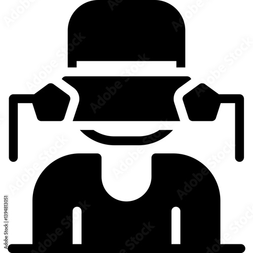 Virtual Field Trip Glyph Icon