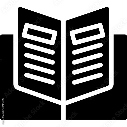 Educational Magazine Glyph Icon