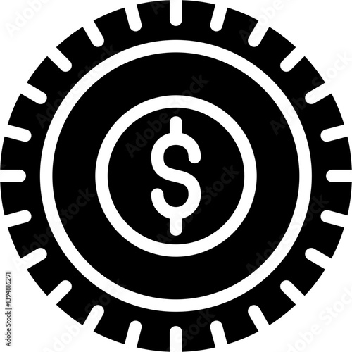 Coin Glyph Icon
