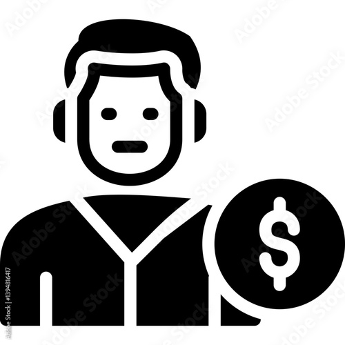 Retirement Fund Glyph Icon