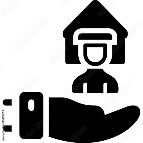 Homeless Shelter Glyph Icon