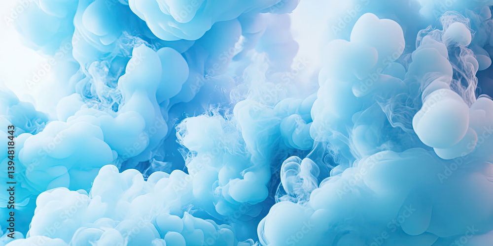 Abstract Swirling Clouds of Light Blue and White, Ethereal and Dreamlike Texture. Abstract Swirling Clouds of Light Blue and White, Ethereal and Dreamlike Texture.