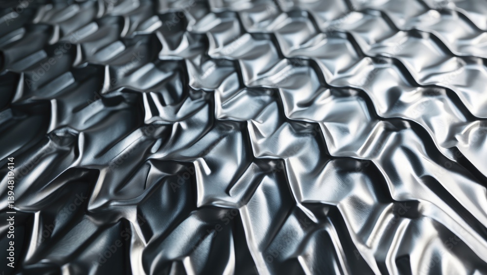 Fototapeta premium Background featuring a metal floor plate with a diamond texture pattern.