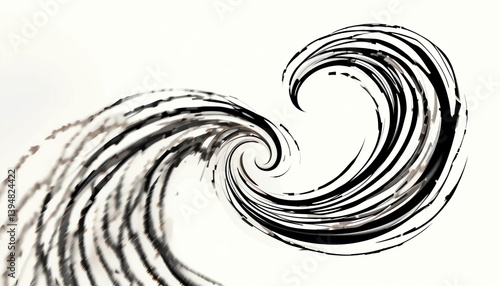 Dynamic waves colliding in abstract art coastal setting digital artwork minimalist environment aerial view fluid motion concept