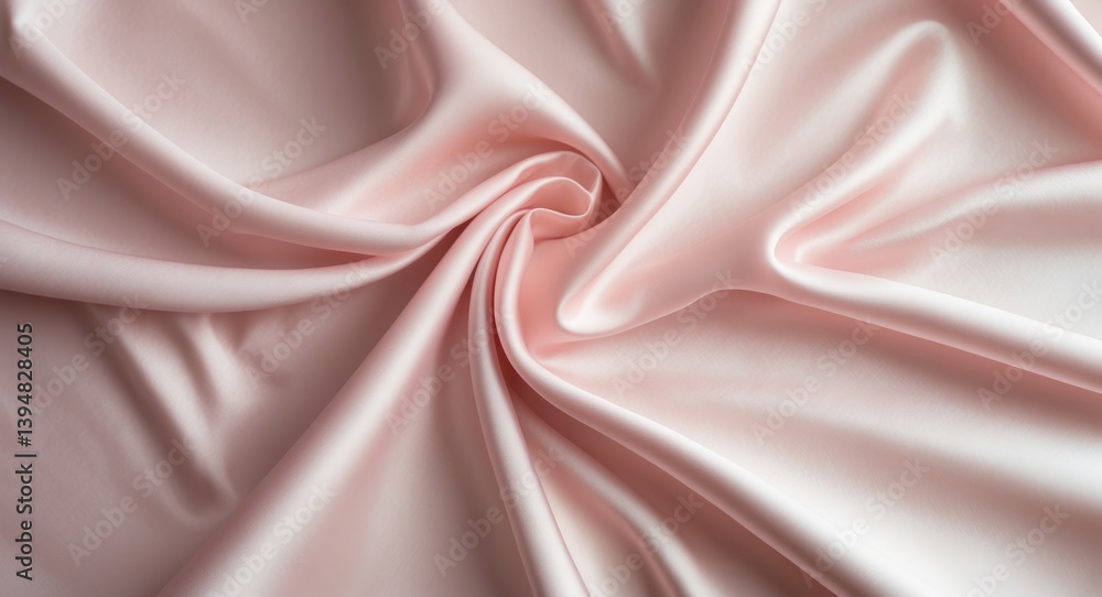 Fototapeta premium Soft pale peach pink silk satin fabric with beige and white hues.