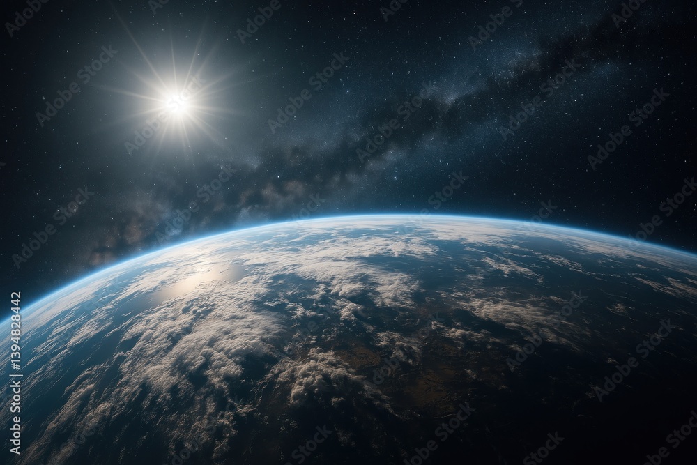 Obraz premium Earth space view cosmic wonder