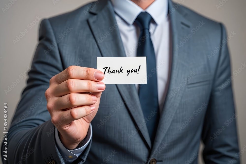Thank you held in hand. Thank you held in hand.