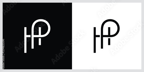 Initial HP or PH letter logo design vector