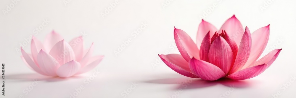 Delicate flower petals unfolding on a white background, flowers, nature, botanicals Delicate flower petals unfolding on a white background, flowers, nature, botanicals
