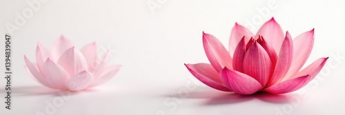 Delicate flower petals unfolding on a white background, flowers, nature, botanicals