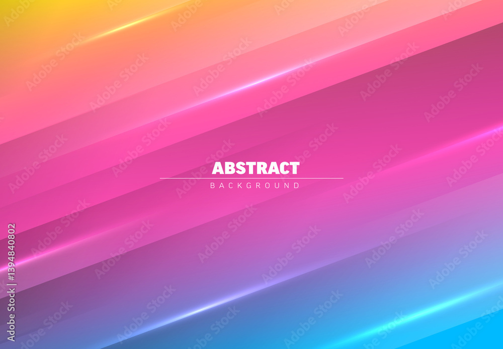 Colorful Abstract Gradient Background Template with Diagonal Lines and place for your content