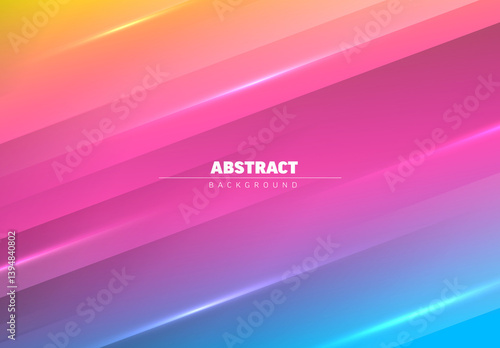 Obraz na płótnie Colorful Abstract Gradient Background Template with Diagonal Lines and place for your content w salonie