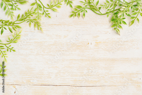 木目調のグリーンフレーム