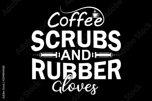 Coffee scrubs and rubber gloves - file contains a high-quality digital vector artwork, created with precision and detail, fully editable in Adobe Illustrator.