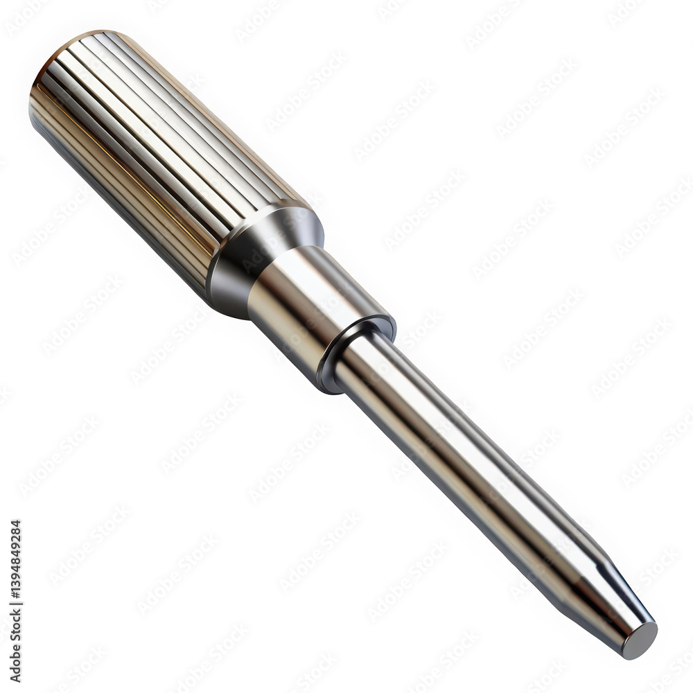 Close-up of a sleek, metallic screwdriver with a textured grip, showcasing fine craftsmanship and a modern design, ideal for both professional and DIY use. Close-up of a sleek, metallic screwdriver with a textured grip, showcasing fine craftsmanship and a modern design, ideal for both professional and DIY use.