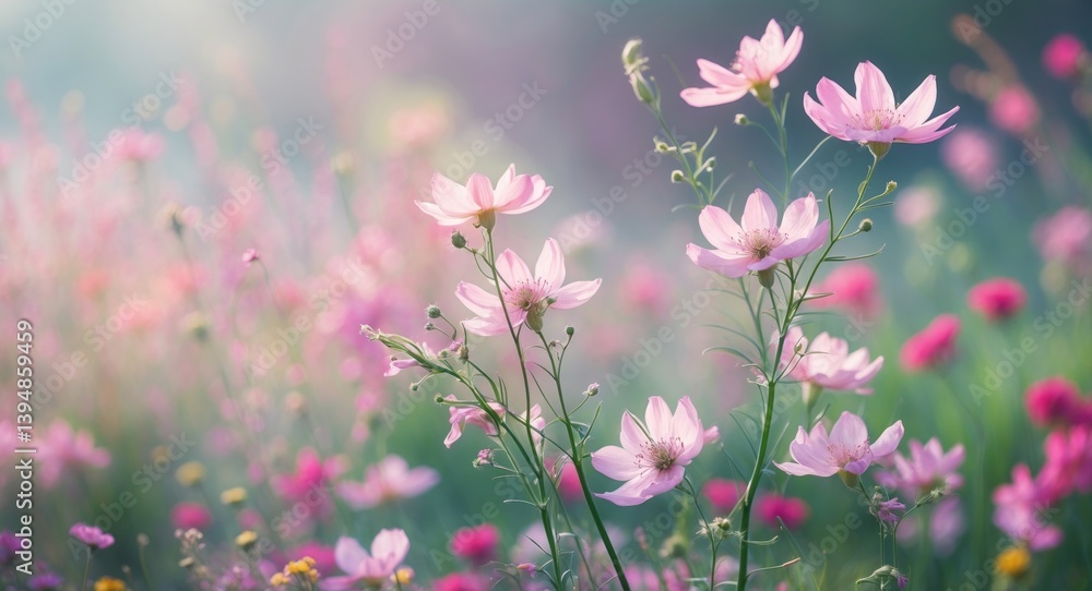 Artistic nature image featuring beautiful wild flowers in gentle airy light. Artistic nature image featuring beautiful wild flowers in gentle airy light.