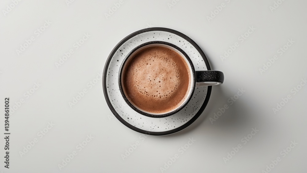 Isolated cup of hot chocolate on a white background