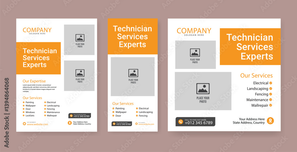 Electrician abstract banner template, electrical service job advertisement, wireman rectangle size ad, electricity plug flyer leaflet concept Electrician abstract banner template, electrical service job advertisement, wireman rectangle size ad, electricity plug flyer leaflet concept