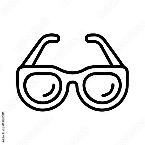 Eyeglasses frames vector icon illustration for vision correction and fashion style accessory for eyes