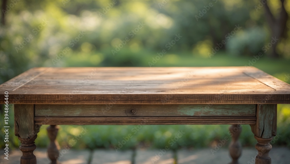 Naklejka premium Garden desk