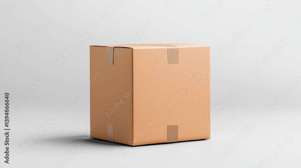 Brown cardboard box with inner packaging, detailed view of corrugated texture and shipping utility Brown cardboard box with inner packaging, detailed view of corrugated texture and shipping utility