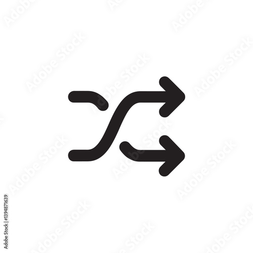 Shuffle arrows icon for random order Vector