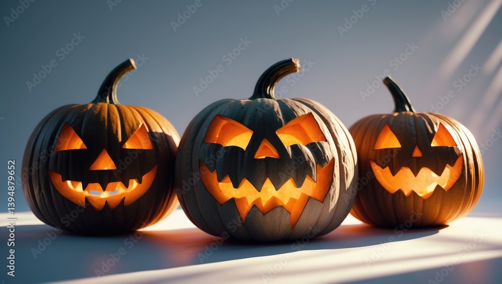 isolated halloween pumpkins on white background isolated halloween pumpkins on white background