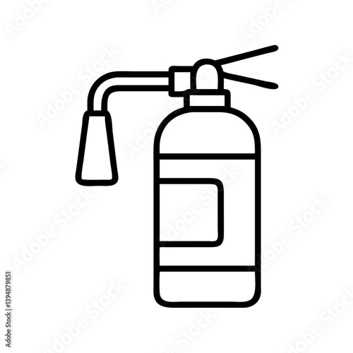 Fire extinguisher vector icon illustration for safety equipment and emergency symbol for protection system