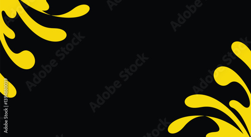 Banner black background. Abstract geometric patterns in black tones create a bold and modern design with dynamic visual appeal. Vector illustration wallpaper design.