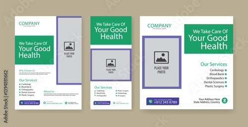 medical healthcare service suitable for social media post feed square design for hospital clinic doctor and dentist business marketing ads banner template