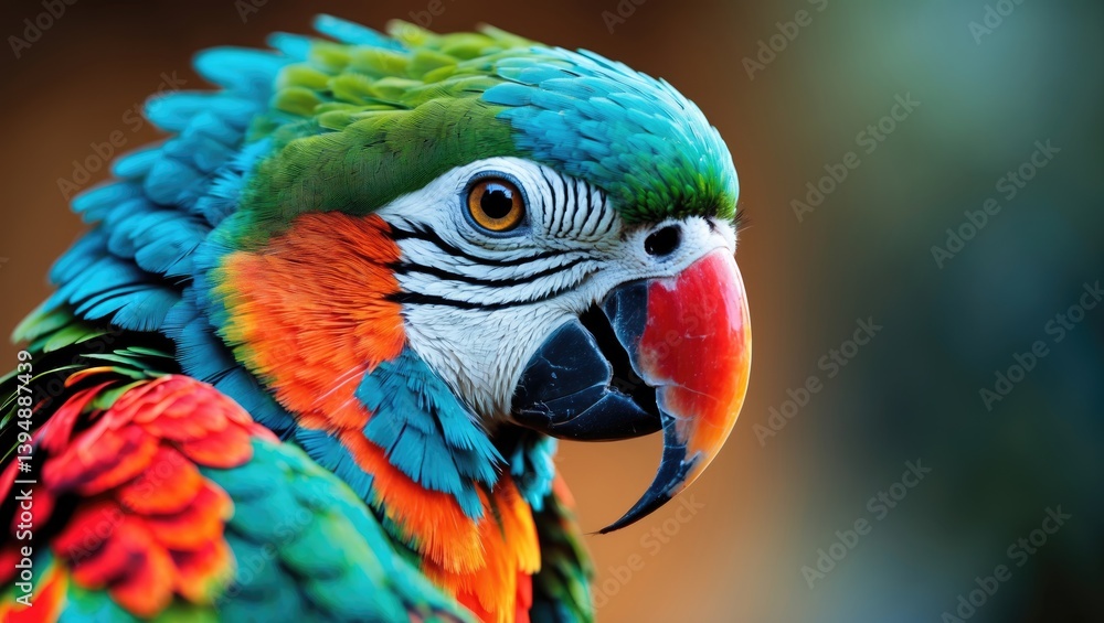 Detailed shot of a colorful parrot Detailed shot of a colorful parrot