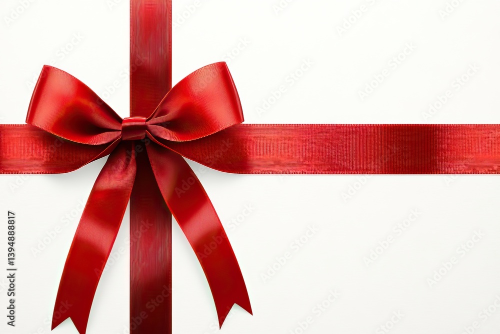 Red ribbon bow on white background (3) Red ribbon bow on white background (3)