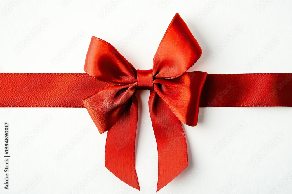 Red ribbon bow on white background (1) Red ribbon bow on white background (1)