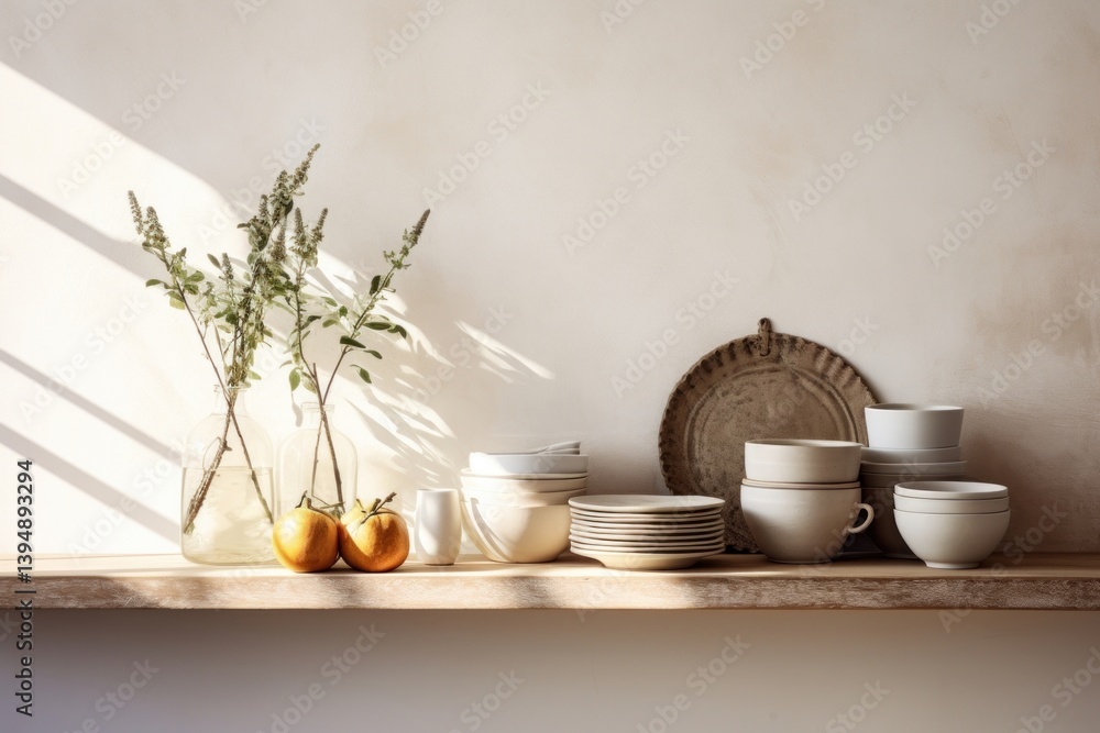 Bohemian Interior Design Style a kitchen porcelain table bowl.