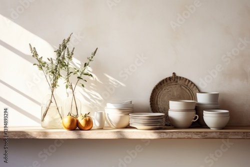 Bohemian Interior Design Style a kitchen porcelain table bowl.